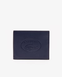 Men's L.12.12 Casual Embossed Lettering Leather 6 Card Wallet