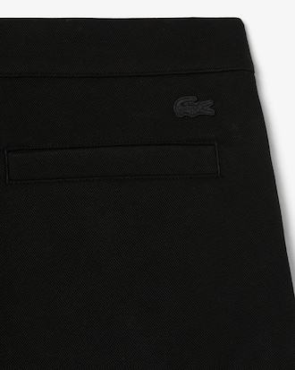 Loose Fit Piqué Pleated Pants