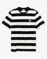 Men's Lacoste LIVE Crew Neck Diamond Badge Striped Cotton T-shirt