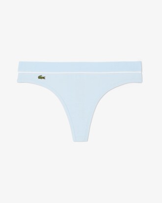 Ribbed Cotton String Briefs