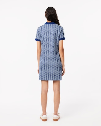 Slim Fit Monogram Jacquard Polo Dress
