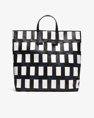 Women's Fashion Show Checked Double Tote Bag