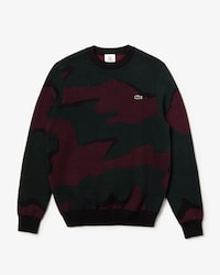 Men's Lacoste LIVE Camouflage Cashmere And Cotton Jacquard Sweater