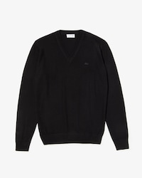 Men's V-neck Wool Jersey Sweater
