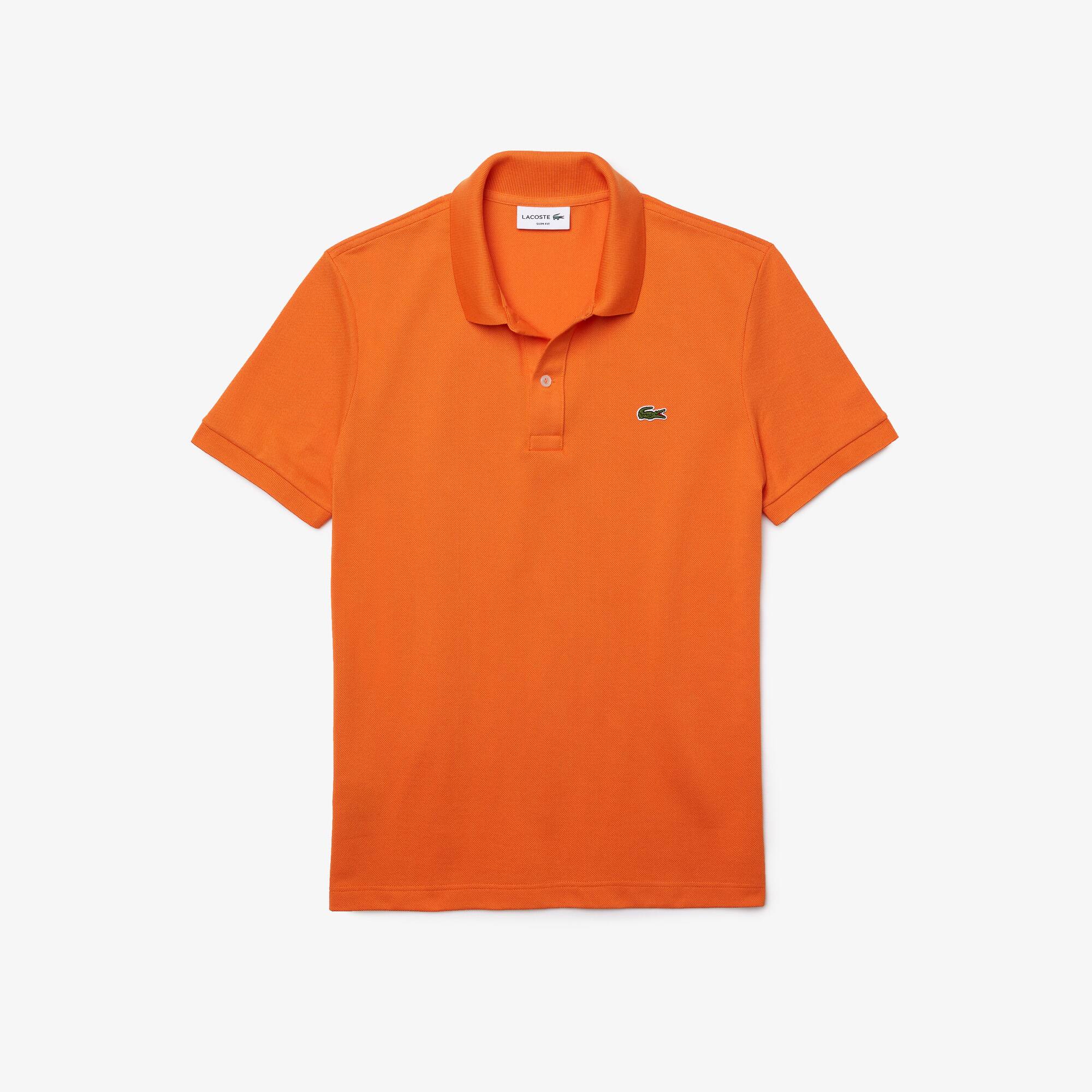 orange lacoste polo