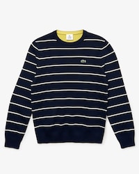 Men's Lacoste LIVE Striped Cotton Sweater