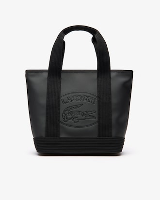 Women's Classic Coated Petit Piqu&eacute; Small Zip Canvas Tote Bag