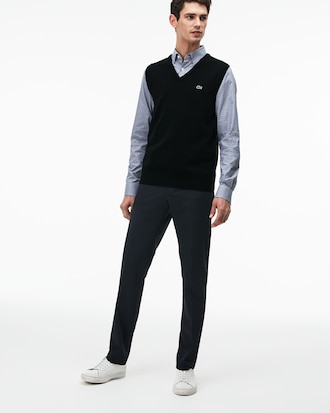Men's V-neck Wool Jersey Vest