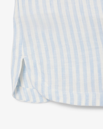 Loose Striped Linen Shorts