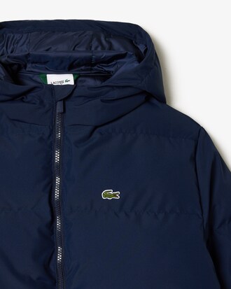 Embroidered Crocodile Hooded Puffed Jacket