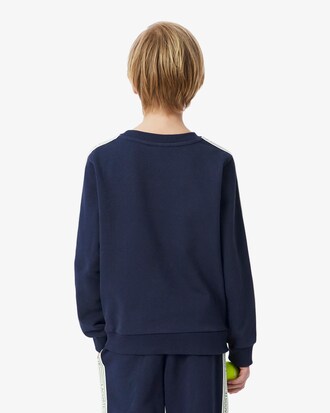 Logo Stripe Cotton Sweatshirt