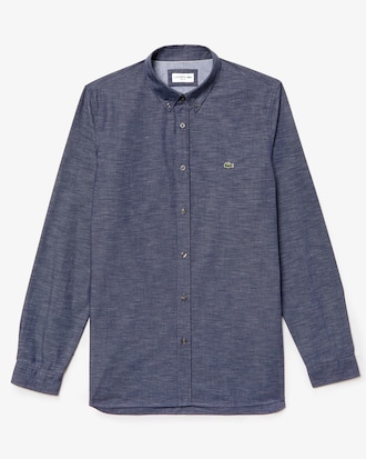 Men's Slim Fit Print Poplin Shirt