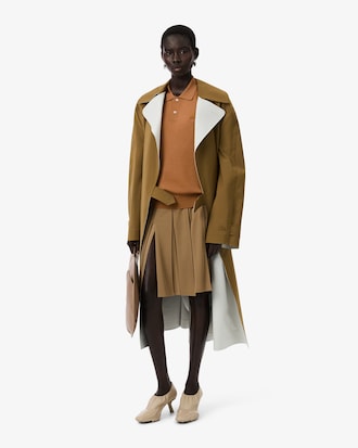 Runway Wool Blend Polo Collar Sweater