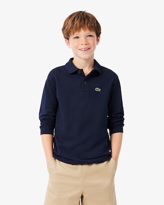 Long Sleeved Petit Piqu&eacute; Polo Shirt