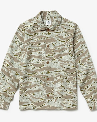 Men's Lacoste LIVE Camouflage Print Cotton Shirt