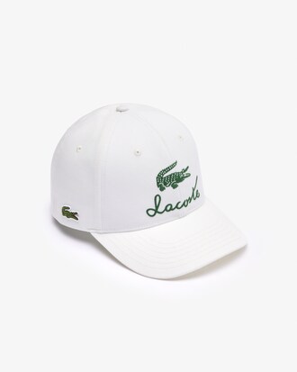 Embroidered Crocodile and Logo Cap