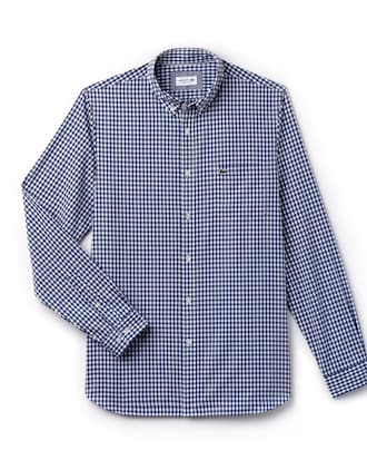 Men's Regular Fit Mini Check Cotton Poplin Shirt 