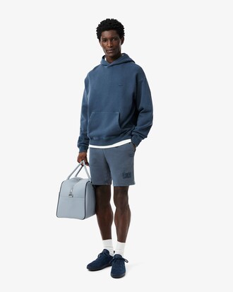 Washed Effect Cotton Fleece Shorts