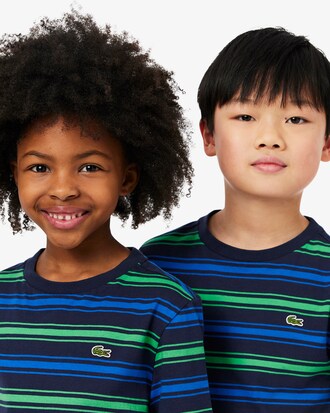 Contrast Stripe Cotton T-shirt