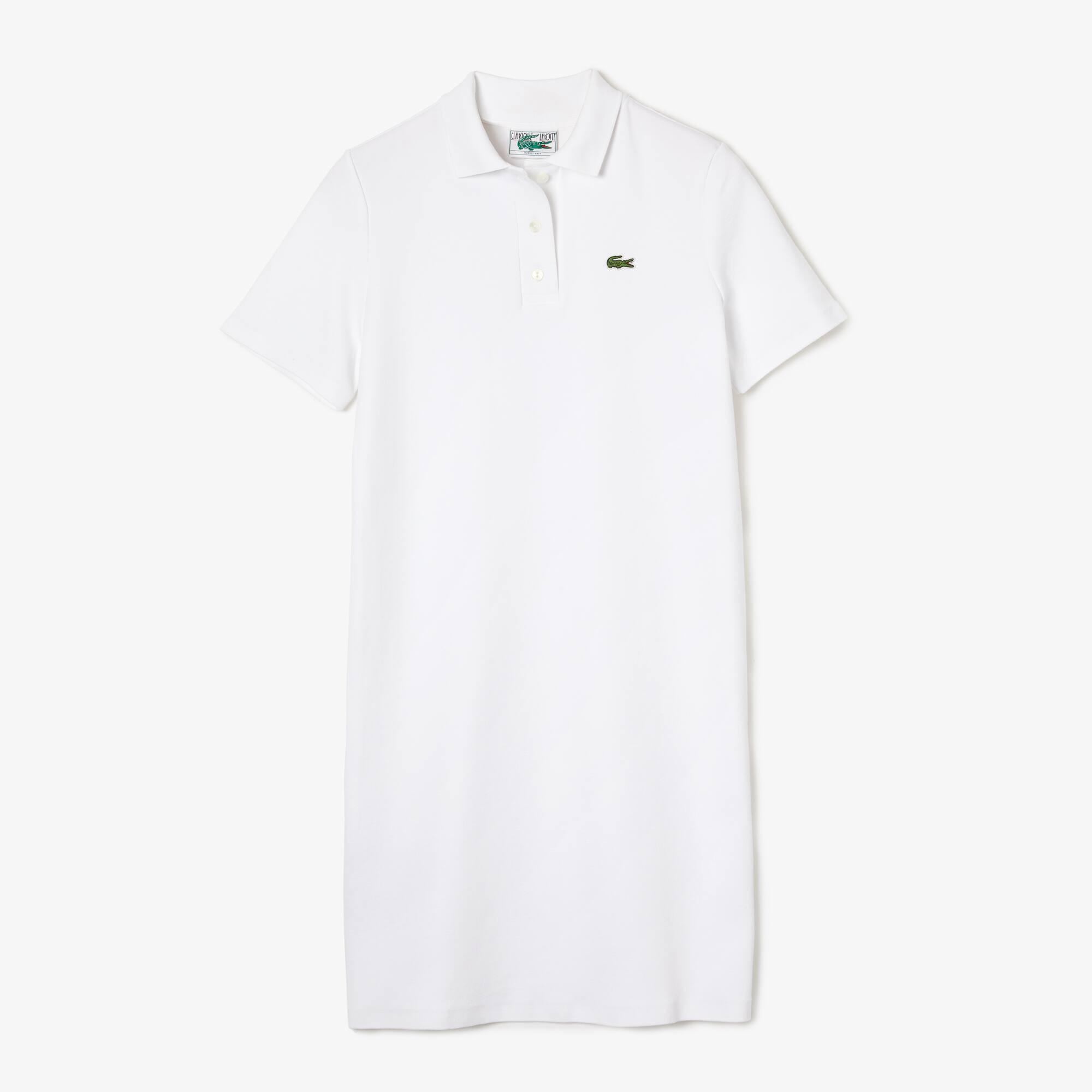 white lacoste tee