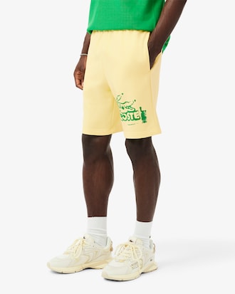 Graphic Cotton Fleece Shorts