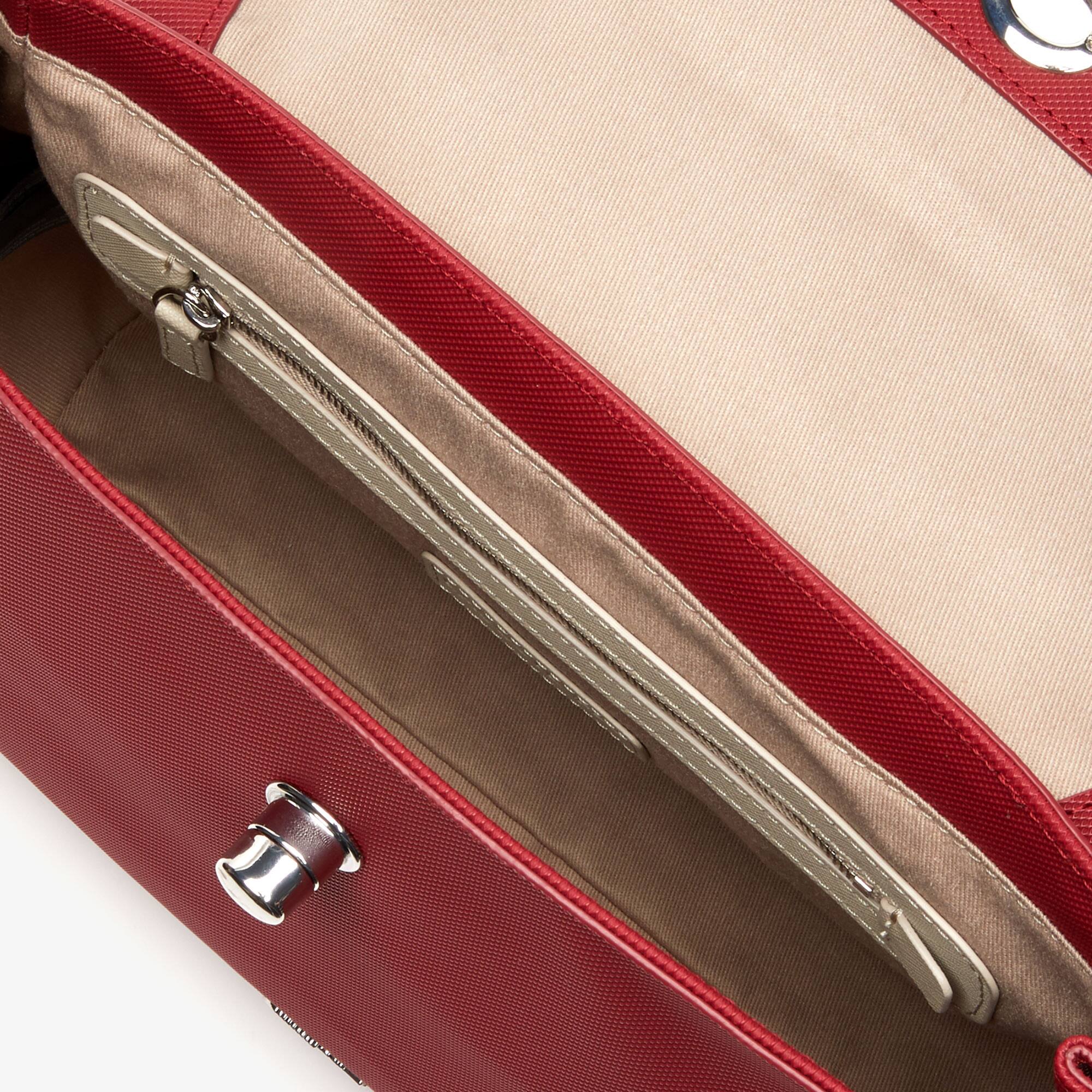 Women's Daily Classic Clasp Coated Canvas Shoulder Bag LACOSTE