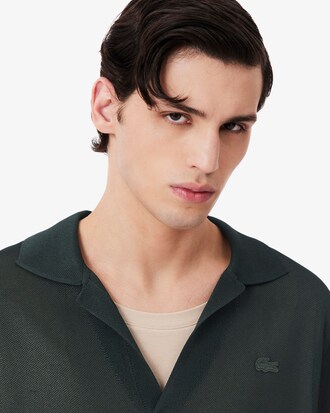 Runway Slim Fit Satin Piqu&eacute; Polo Shirt