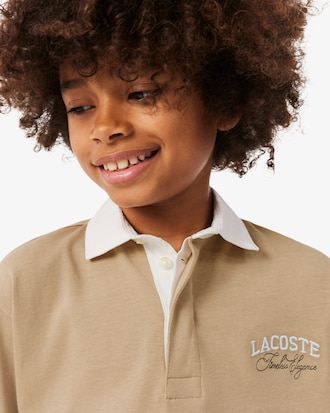 Long Sleeved Striped Rugby Polo Shirt