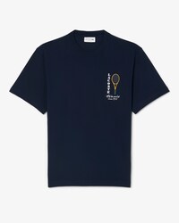 Printed Embroidery Accent Cotton Jersey T-shirt