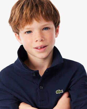 Long Sleeved Petit Piqu&eacute; Polo Shirt
