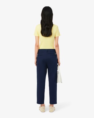 Straight Fit Cotton Gabardine Chino Pants