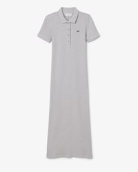 Long Ribbed Cotton Polo Dress
