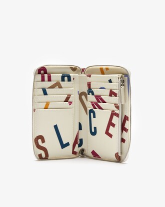 Women's Daily Classic Wrist Loop Coated Print Canvas Zip Wallet