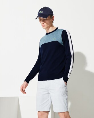 Men's Lacoste SPORT Crew Neck Technical Knit Golf Sweater