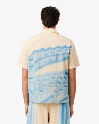 Relaxed Fit Striped Crocodile Shirt