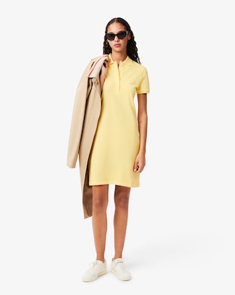 Slim Fit Stretch Piqu&eacute; Polo Dress