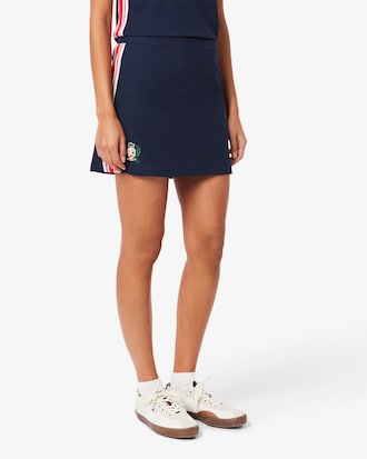French Made Textured Piqué Skirt