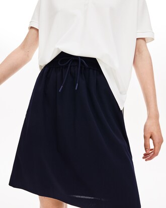 Women's Elasticised Waistband Piqu&eacute; Mid-Length Skirt