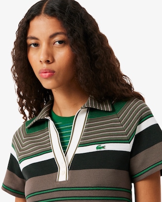 Runway Slim Fit Striped Piqu&eacute; Polo Shirt