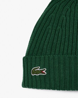 Rib Knit Brushed Wool Beanie