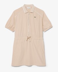 Relaxed Fit Zipped Taffeta Polo Dress