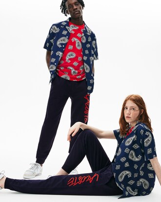 Unisex Lacoste LIVE Signature Embroidery Fleece Sweatpants