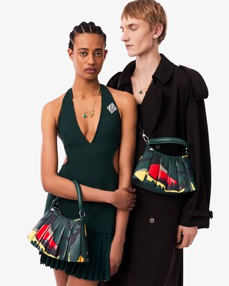 Small Runway Lenglen Crocodile Print Leather Bag