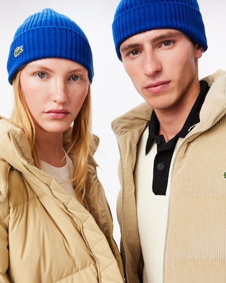 Rib Knit Brushed Wool Beanie