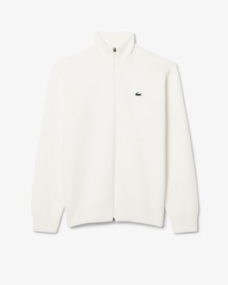 Ribbed Knit Zipped Golf Sweater