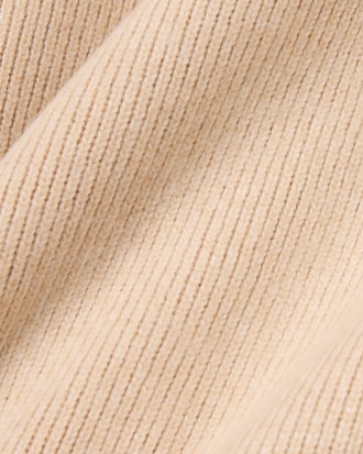 Oversized Ribbed Polo Collar Sweatshirt