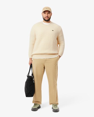 Thick Carded Wool Crew Neck Sweater