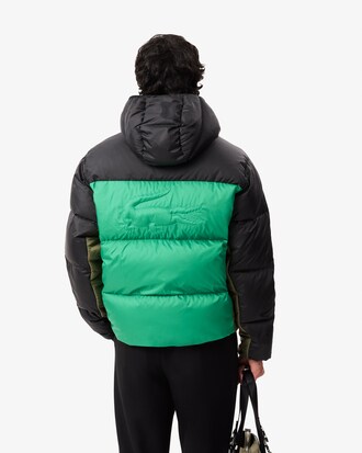 Water-Repellent Colour-Block Down Jacket