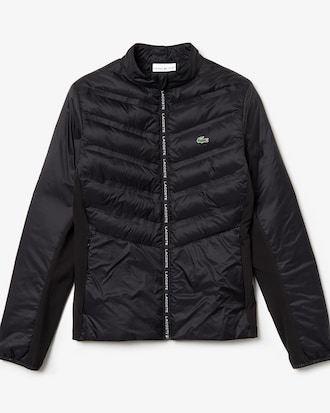 Women's Lacoste SPORT Quilted Effect Bi-Material Zip Tennis Jacket