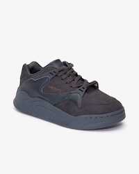 Women&rsquo;s Court Slam Nubuck Leather Trainers
